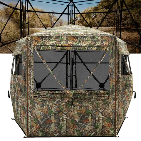 【Huge Space】Tidewe VisFive360° See Through 4-5 Person 5-Sides Deer Hunting Blind