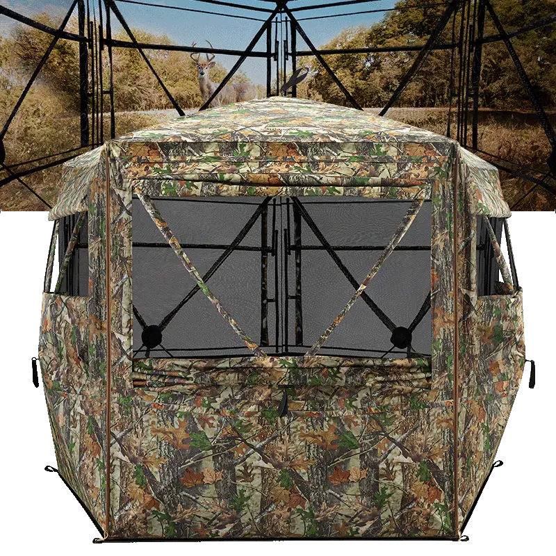 【Huge Space】Tidewe VisFive360° See Through 4-5 Person 5-Sides Deer Hunting Blind