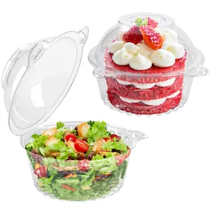 Cupcake Holders Individual, 50 PC Cupcake Containers Disposable Clear Plastic Single Muffin Dome Holders Cases Individual Cupcake Boxes Bulk