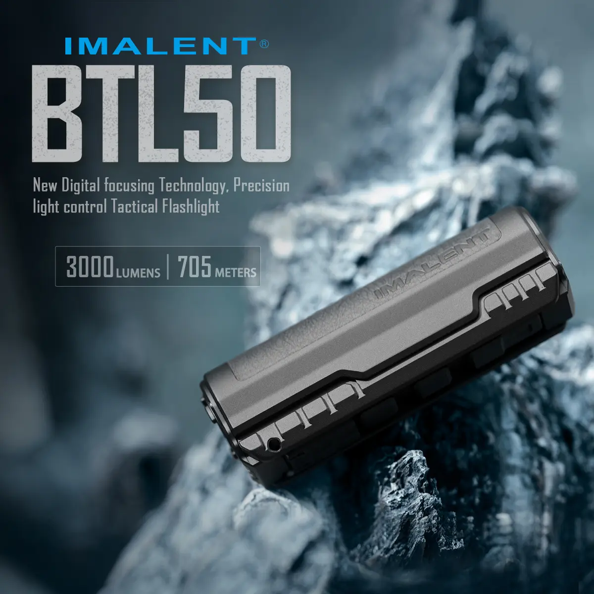 IMALENT BTL50 EDC Flashlight 3000 lumens with Digital Zoom