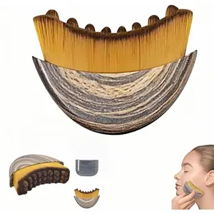 Lymphatic Contour Face Brush, Lymphatic Brush Set – 2 Pcs With Box, Contour Face Brush For Lymphatic Drainage, Lymphatic Drainage Massager, Ergonomically Designed To Fit The Skin Precisely