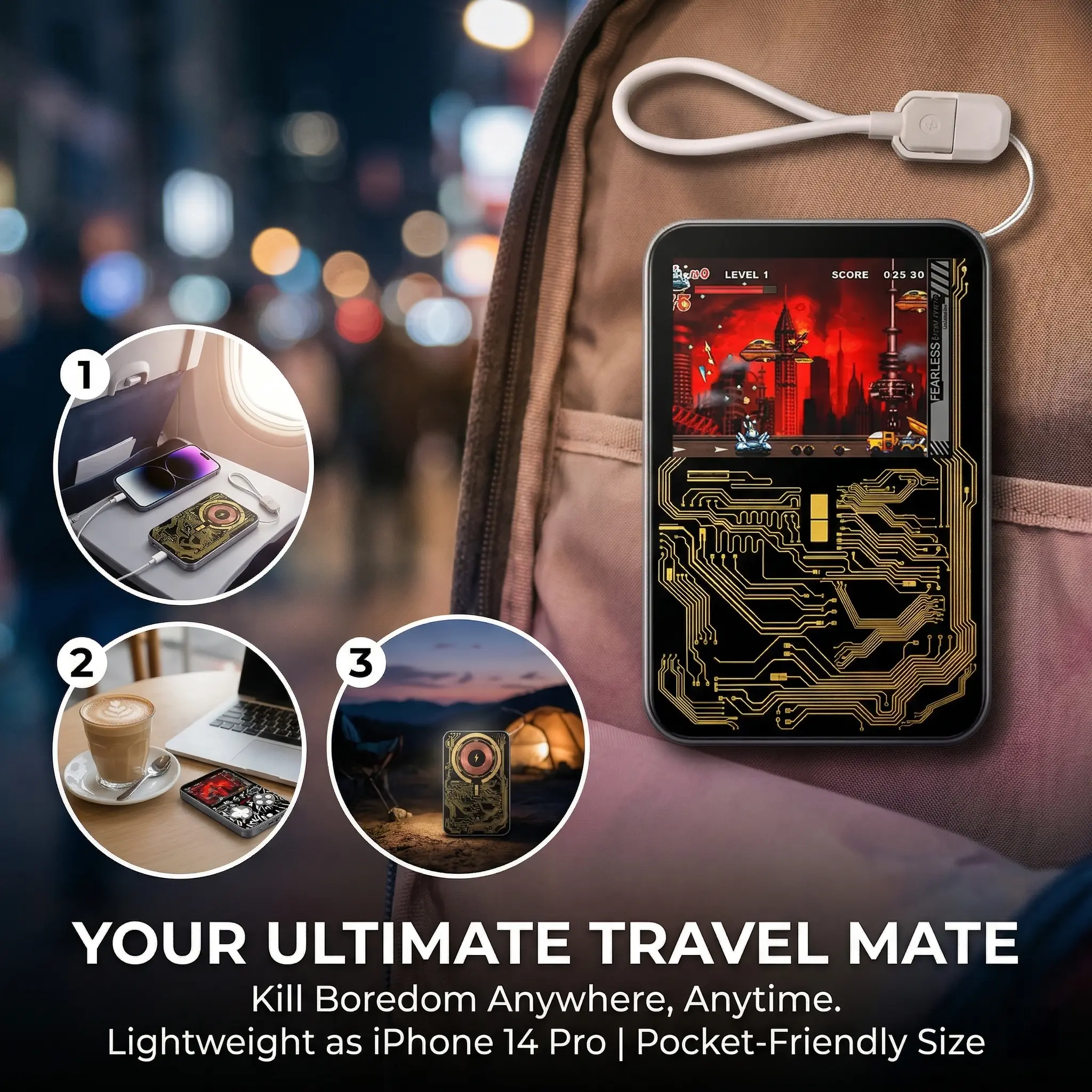 V99】MIRO 3-in-1 Magnetic Wireless Charger + Power Bank + Retro