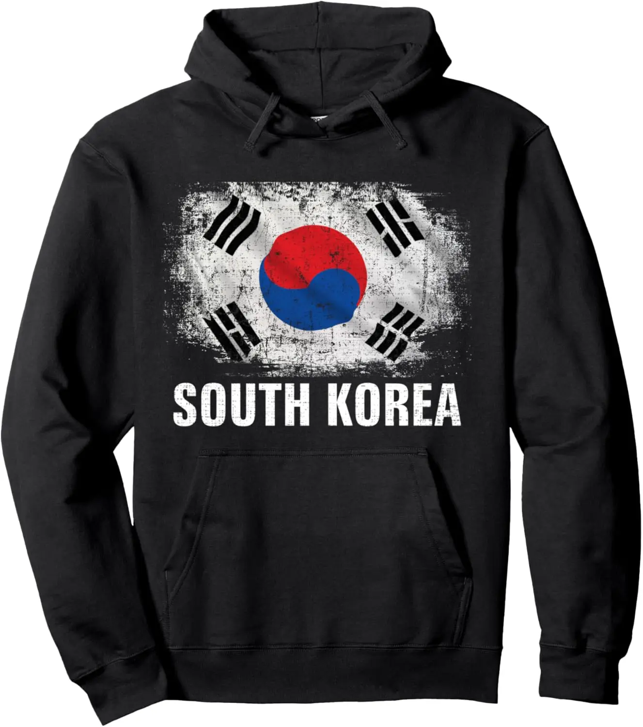 Vintage South Korea Flag For Korean Gift Pullover Hoodie
