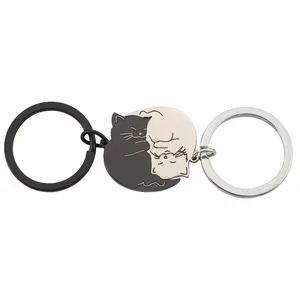 Couple Gift Keychain Cute Valentine'S Day Gifts for ,Her,Cat Lover,Best Friend Husband Wife,Gift Birthday New Yea