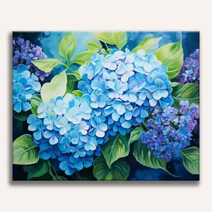 Blue Hydrangea Paint By Numbers Kit