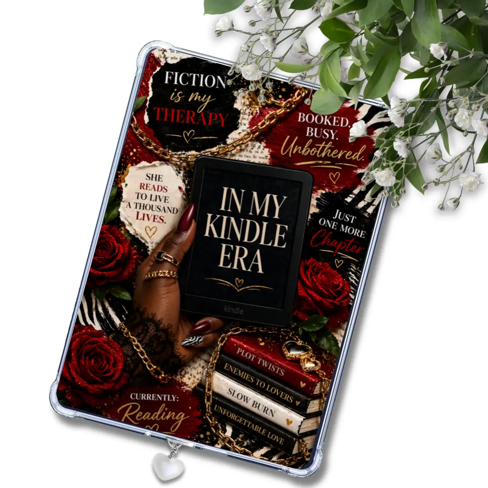 Lacy & Animal Print Kindle Era Black Girl Insert: Kindle or eReader Decor for Book Lovers Digital Device