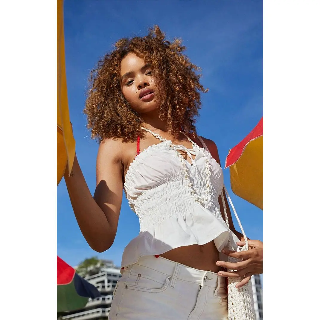 Your Favorite Women's Quinn Ruched Babydoll Tube Top