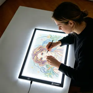 A3 LED drawing board, a drawing board for professional art use, with three-level dimming and no dot pattern, comes with a scale, Type-C power port, suitable for professional drawing and painting, diamond painting, sketching, and writing drawing tool kit