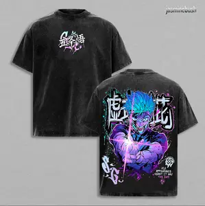 Gojo Satoru The Strongest the honored one art hollow purple limitless JJk Jujutsu Kaisen Anime Manga 2 sided Washed Tops Soft graphic tee
