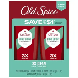 Old Spice High Endurance Men'S Body Wash, Pure Sport, 24 Fl Oz (2 Pack) Procter & Gamble