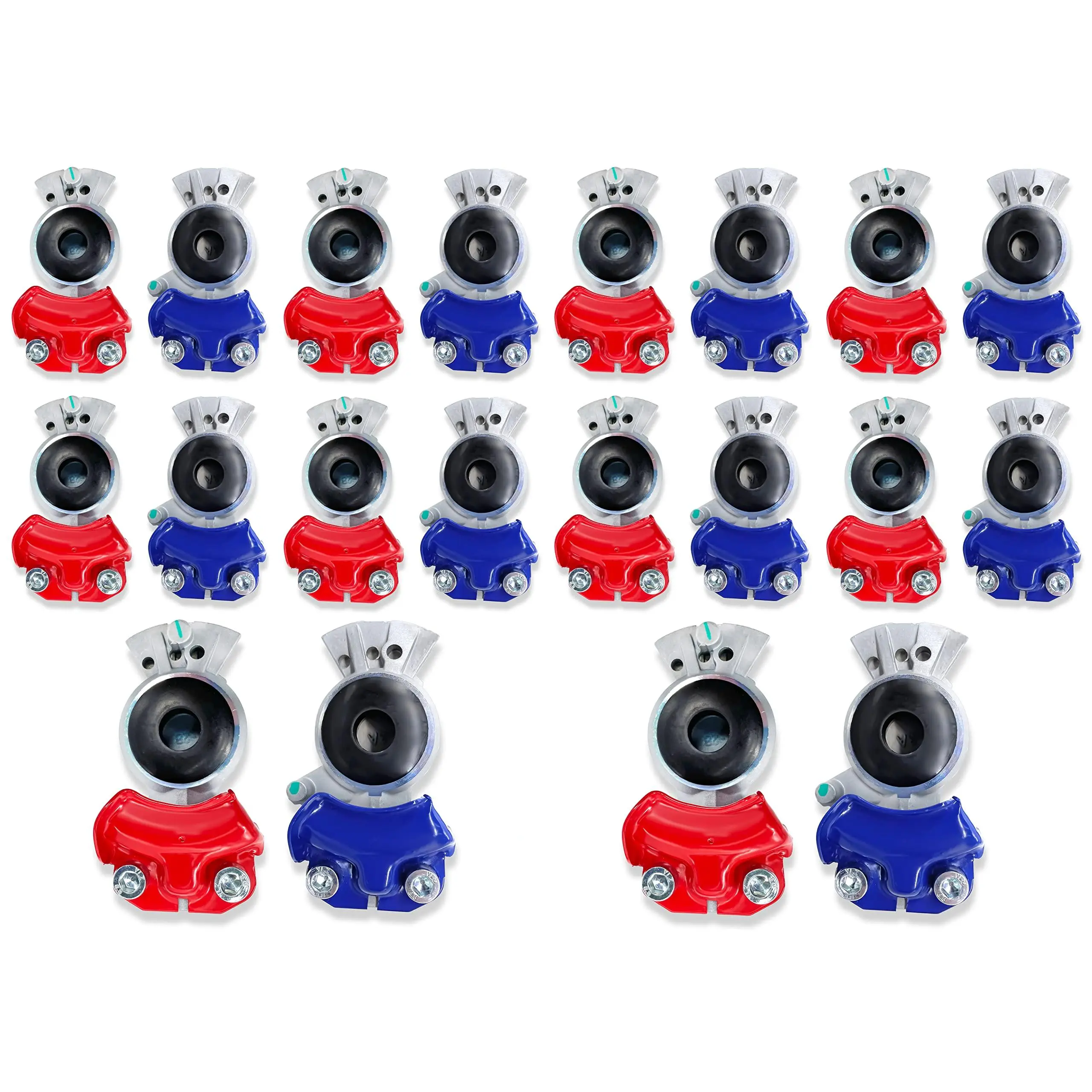 Truck Replacement Glad Hands Kit - 10 Emergency Units & 10 Standard Service Units (Replaces Velvac 035042, Velvac 035045, Bendix 278850; Models TR035042, TR035045)