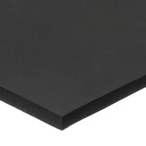 USA Sealing B2308428 0.12 Thick x 39 x 78 in. Long Polyurethane Foam Sheet with Acrylic Adhesive - Black