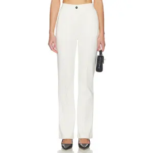 ALIGNE Justin Pintuck Jersey Trouser in Ivory