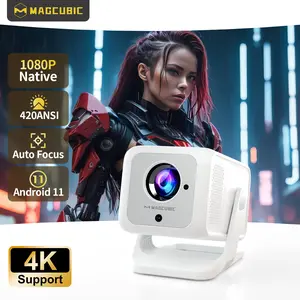 HY310X Projector 420ANSI Auto Focus & Keystone With 4K Videosource Supported Full HD 1080P Android 11 Built-in 5W Speaker BT5.2 for Outdoor Theater Stand Mini Portable Projector