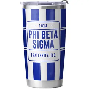 BBGreek Phi Beta Sigma - 20 oz Coffee Insulated Tumblers - Lined - Official Vendor