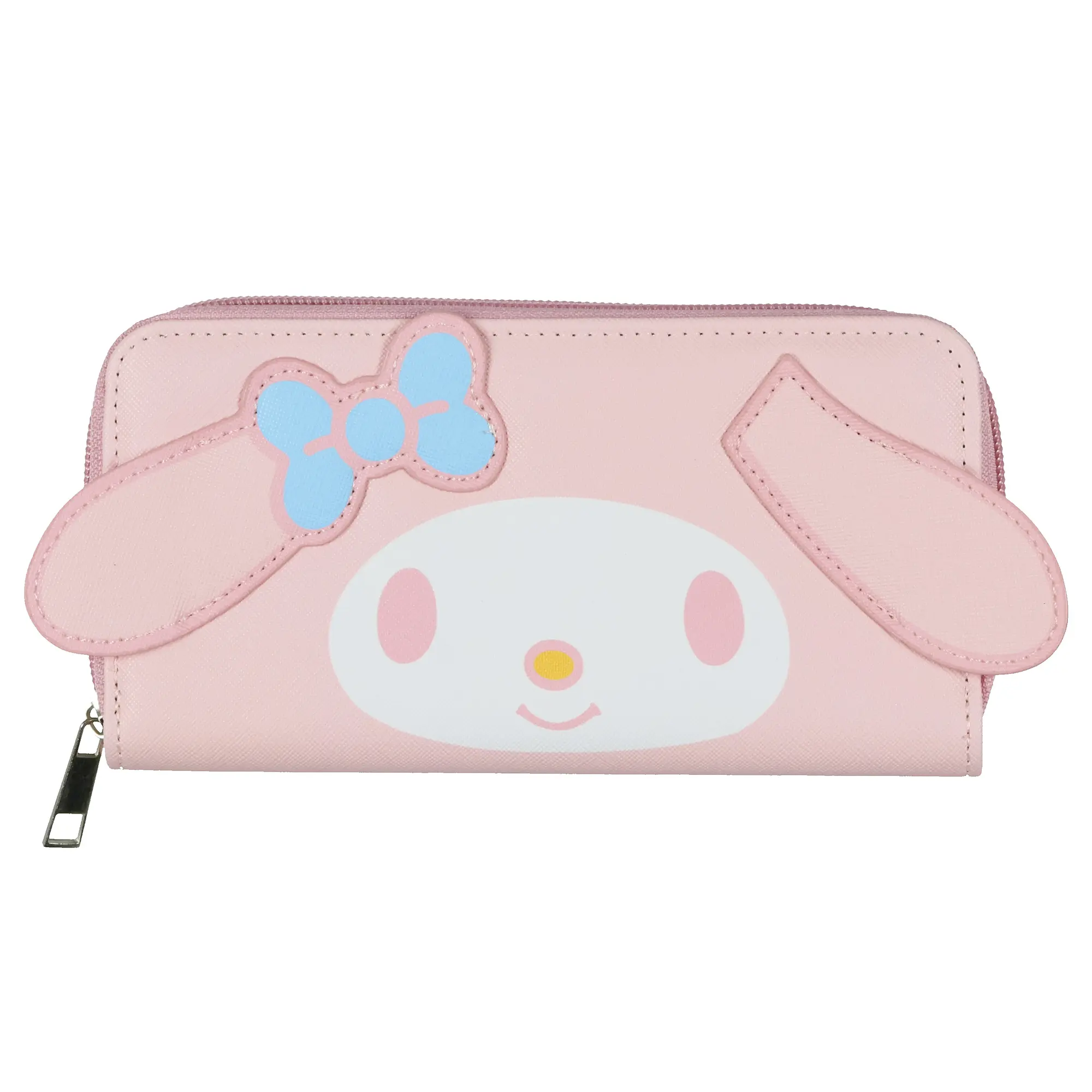 Hello Kitty and Friends My Melody Wallet 3D Ears Saffiano Faux Leather Zip Around Clutch