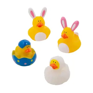 Adorable Easter Rubber Ducks - 12 Pc. for Spring Celebrations