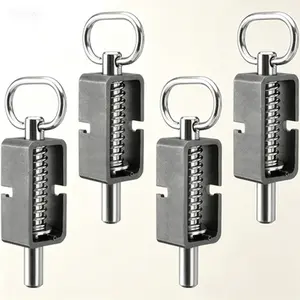 5/8" Spring Latch Assembly for Trailer Gate, Pack of 4, Heavy Duty Latch with Plain Tube, Reusable, Secure Bolt-On Fastening, Rust Resistant Hardware