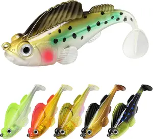 Weedless Soft Fishing Lures for Freshwater and Saltwater,  Pre-Rigged Jig  Paddle Tail Swimbaits for Bass FishingJigs Fishing  for Crappie Trout Walleye, Amazing Fishing Gifts