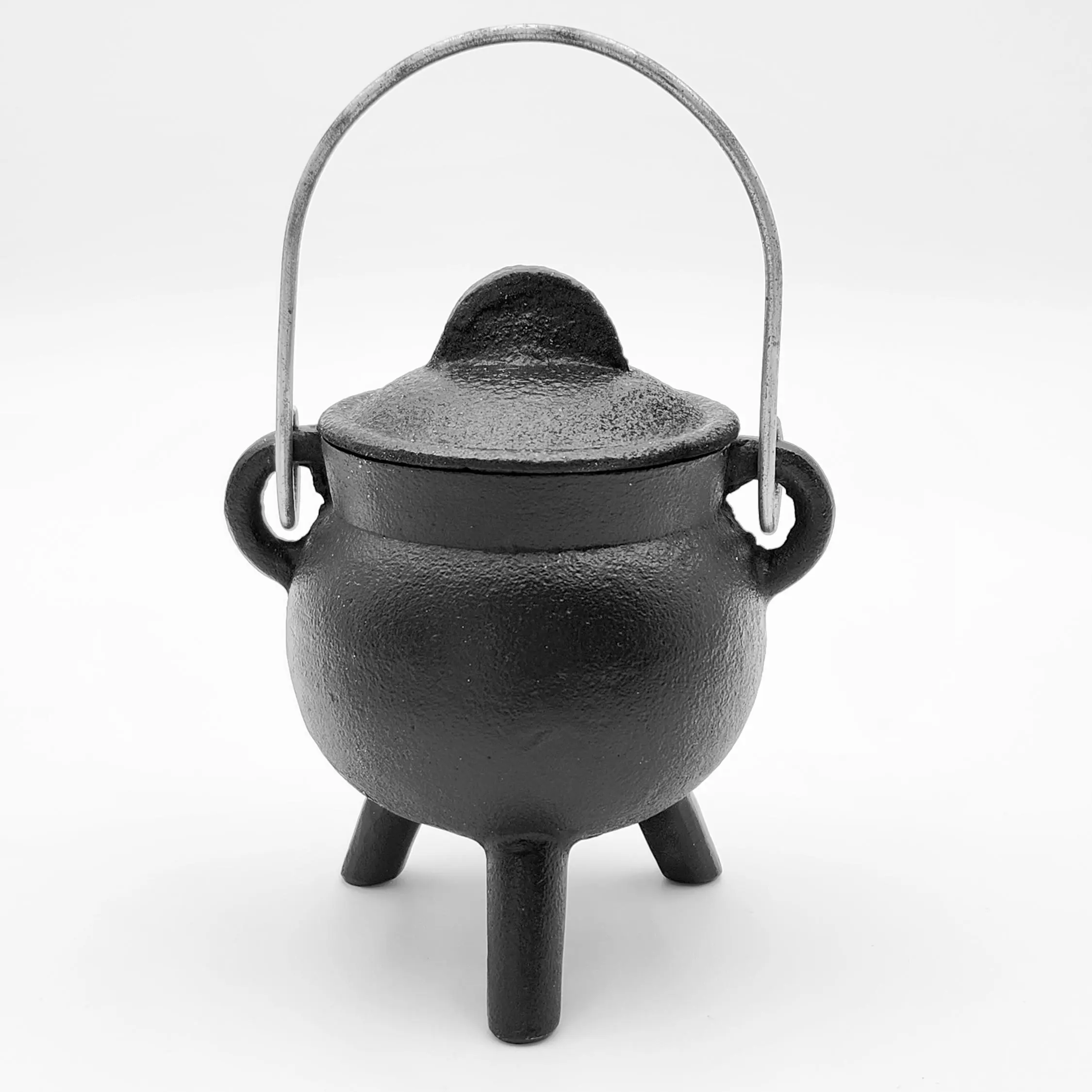 3.5" Inch Plain Cast Iron Cauldron with Lid
