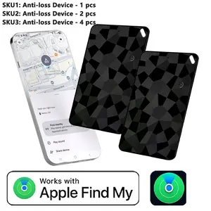 Air Tag Card Wallet Tracker Thin，Thin Certified Wallet Tracker Compatible with Apple Find My | Wireless Charging, Compact Design | Ideal for Wallets, Keys, Bags，Luggage Tag, Suitcase,  Passport and More-1/2/4pcs