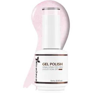 Nicedeco Gel Nail Polish, 15ml UV/LED Soak-Off Gel Polish Nail Art Manicure Pedicure, Salon & Home Use - Long Lasting & Easy to Apply 004 Nail Gel Nail Art Sheet Beauty Products Nail Care Drying Gentle Gift