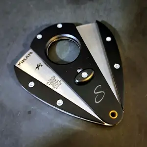 Xikar XI1 Cutter | Black With Silver Blades | Custom Engraved | Unique Gift | Lighter Accessories |  Stainless Steel Blades