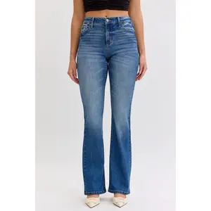 Mid Rise Boot Cut Jean