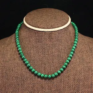 6MM Bead Beautiful South Africa Natural Malachite Beads Necklace