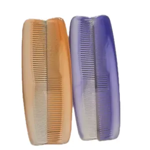 4 Pcs  Premium Quality Plastic Comb - Orange & Purple Colors - Durable & Smooth Teeth for Easy Grooming