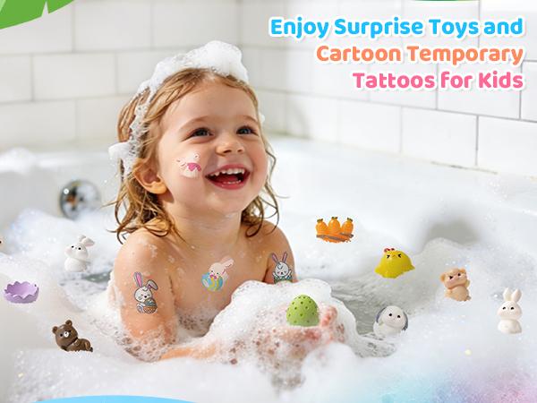 Bath Bombs for Kids, 16 Pack Easter Bath Bomb Set, Colorful Bath Fizzies for Boys & Girls, Easter Gifts