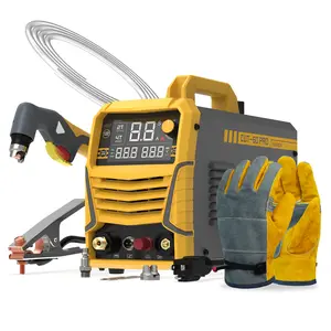 TOOLIOM CUT-60PRO 60A Plasma Cutter, Non-HF Pilot Arc Non-Touch Digital Display Cutting Machine, 110V/220V Dual Voltage DC IGBT Inverter, Max 3/4" Clean Cut Metal Cutter with Gloves