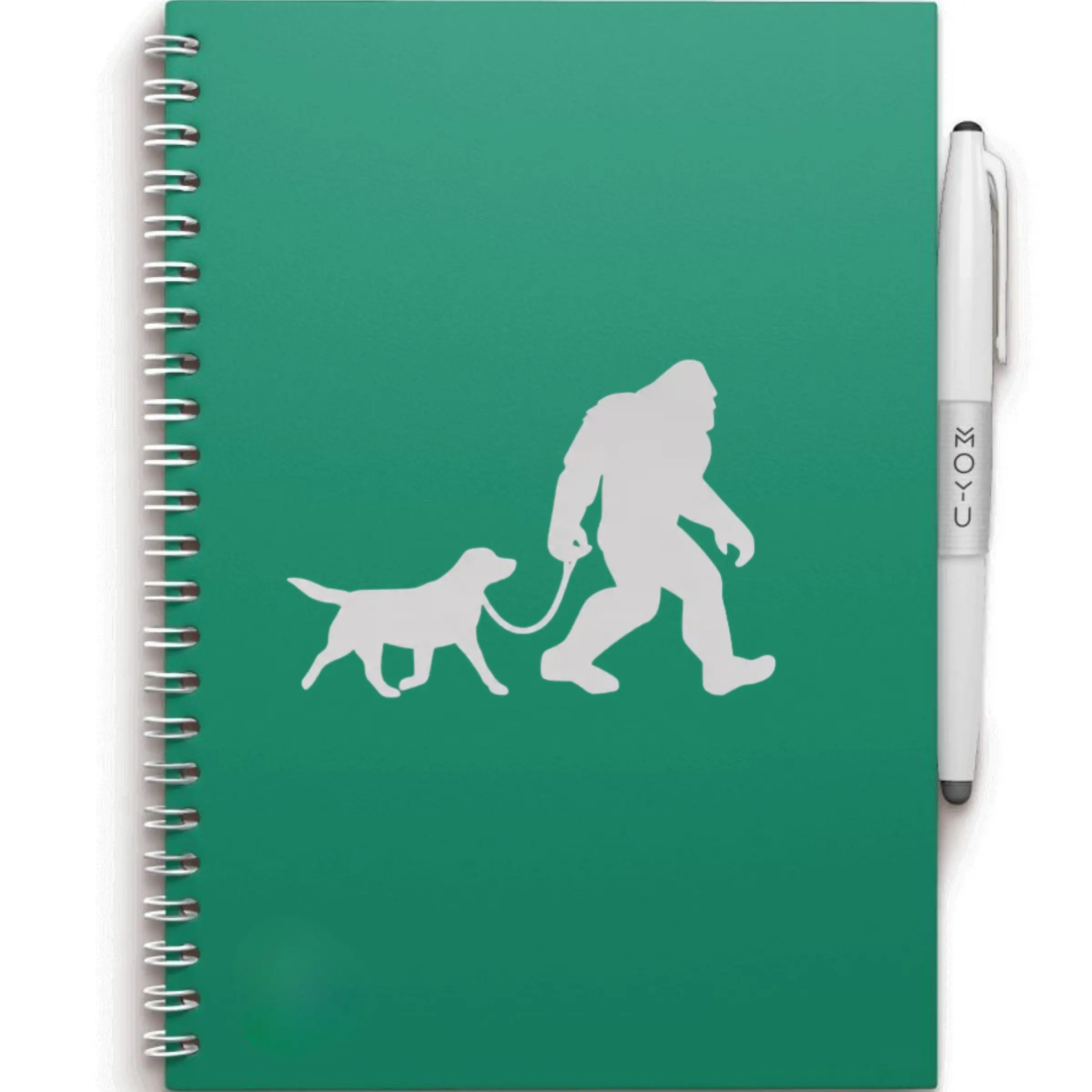 Sasquatch Walking Dog Vinyl Sticker, Bigfoot Pet Owner Decal, Cute Cryptid Bigfoot Waterproof Tumbler Sticker