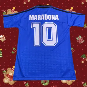 94 World Cup Argentina Maradona 10 Away Vintage Classic Quick Dry Soccer Jersey