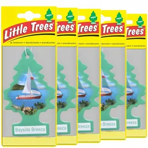 5pcs Little Trees Air Fresheners, Hanging Tree Design for Car Home Truck RV, Fresh Scented Paper Tree Shape, Car Fragrance, Car Interior Accessories
