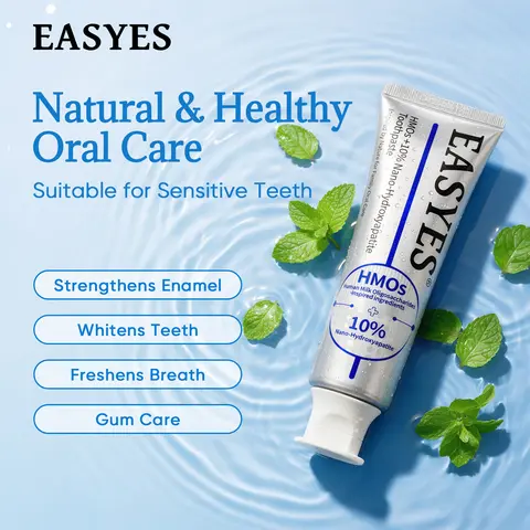 【Easyes】HMOs 10% Nano Hydroxyapatite toothpaste - fluoride free probiotics toothpaste anti-sensitivity enamel strengthening Fight Cavities fresh breath gum care toothpaste Fights Oral Bacteria