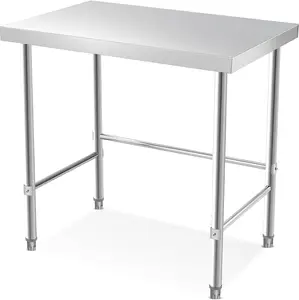 GARVEE Stainless Steel Table, 36" x 24" Heavy Duty WorkTable, Prep Table With Open Base for Commercial Kitchen, Food Prep, Garages