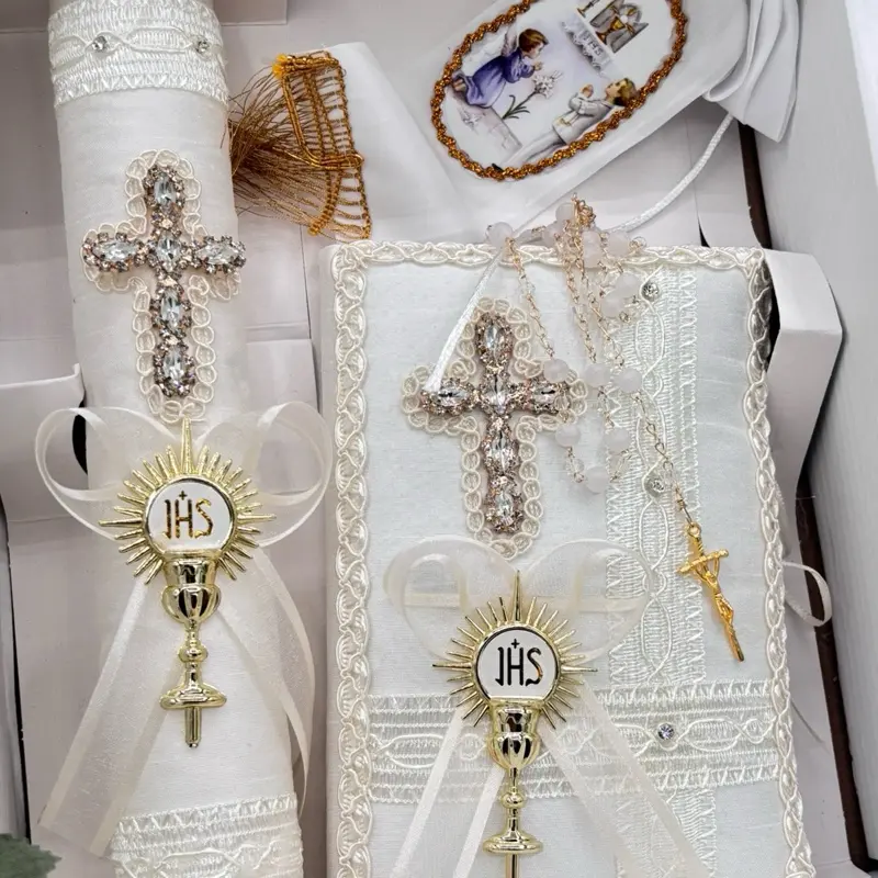 Set De vela para communion 4pcs set, first communion candles boys/ girls Decor Decoration