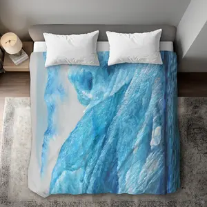 360 stand Breathable Duvet Cover Set - Gray Coastal King Size, Icebergs White Back, Decorative Home Bedding Linen, Breathable Duvet Set, Decorative Duvet Cover