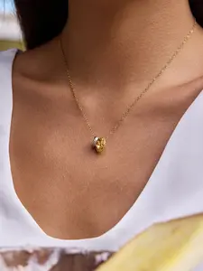 Ladies Necklace Gold And Silver Color Matched Double Ring Pendant Stainless Steel 18k Gold Plated Waterproof And Anti Allergy Simple And Creative Design Versatile And Elegant Women s Jewelry