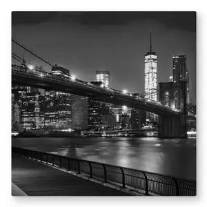 Begin Home Decor C1MP32322LSTYG 32 x 32 in. City Under the Night - Black Metal Print Wall Art for Living Room