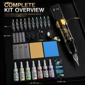 Wireless Body Art Pen with Digital Display, 4-Mode Adjustable Cosmetic Micro-Shading Device, 1100mAh Extended Battery Life Professional Rotary Design Tool