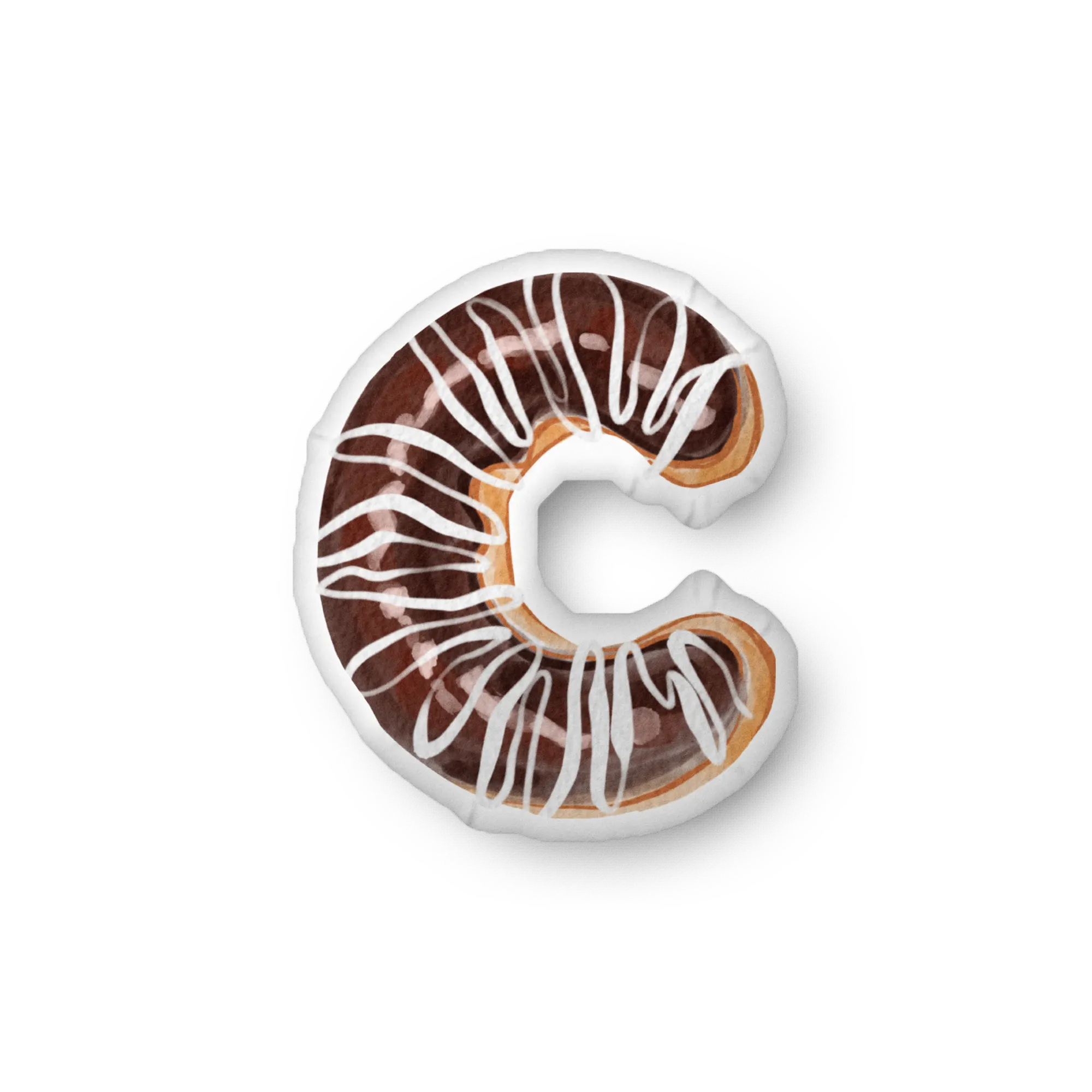 Letter "C" Donut Pillow