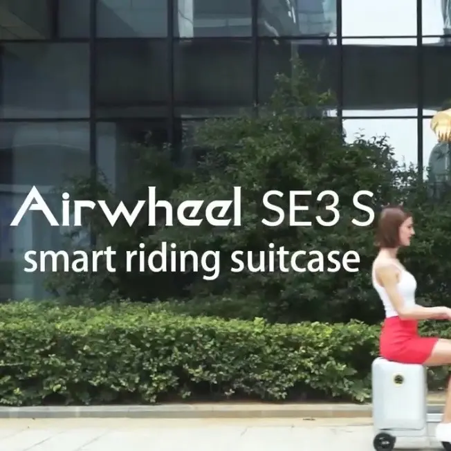 SE3S Smart Riding Luggage – Electric Scooter Suitcase with Removable Battery Expandable Spinner