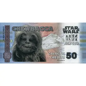 Star Wars Chewbacca Bank Note in Folder
