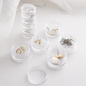 5pcs Multi-Layer Jewelry Storage Box, Portable Transparent Ring Necklace Earring Organizer, Elegant Stackable Jewellery Case, Clear Storage Box