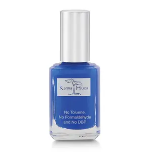 Karma Naturals Peacock Blue Nail Polish - Best & Gentle for Non-Toxic Nail Art & Nail Care, Vegan and Cruelty-Free Nail Paint - Best for Manicure