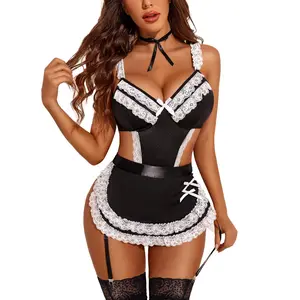 Avidlove Womens Lingerie Sets Lace V Neck Teddy Babydoll 3 Pack Lingerie Costumes Sleepwear Dress S-XXL