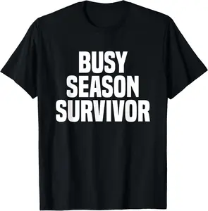 100% Cotton The Best CPA Certified Public Accountant Gifts Busy Season Survivor CPA Funny Certified Public Accountant T-Shirt
