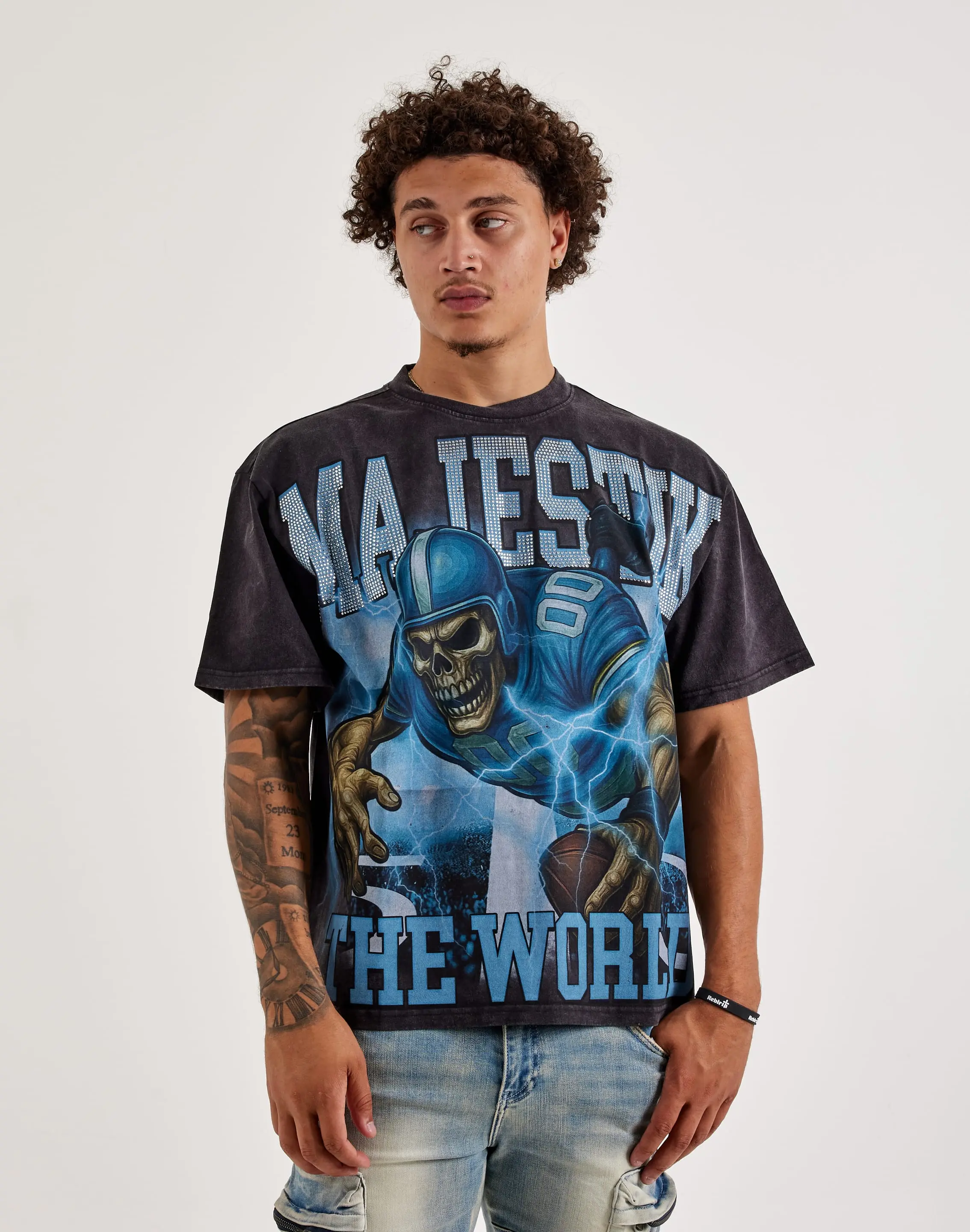 Mens Majestik Football Lightning Tee